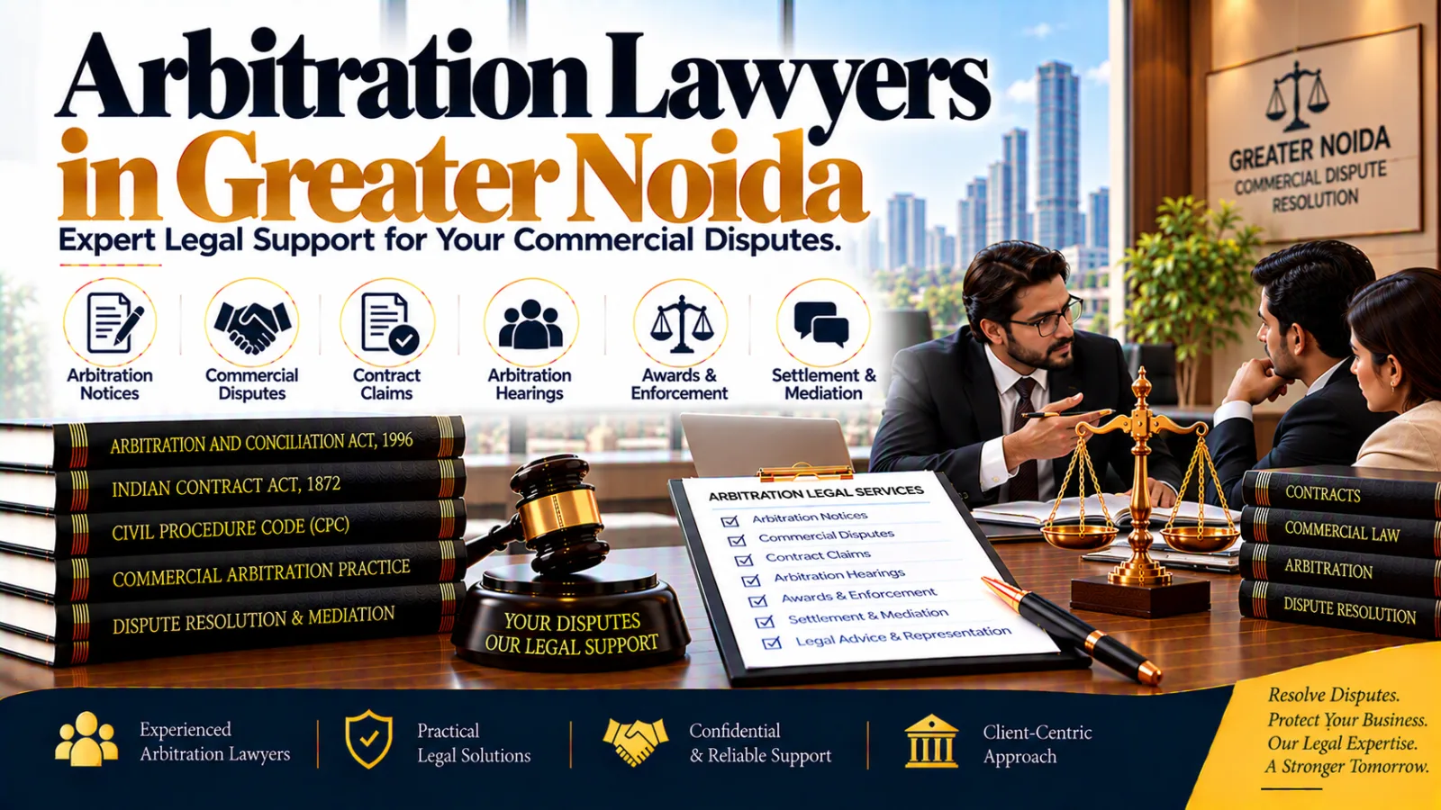 Arbitration Lawyers in Greater Noida for Commercial Disputes, Claims & Arbitration Proceedings