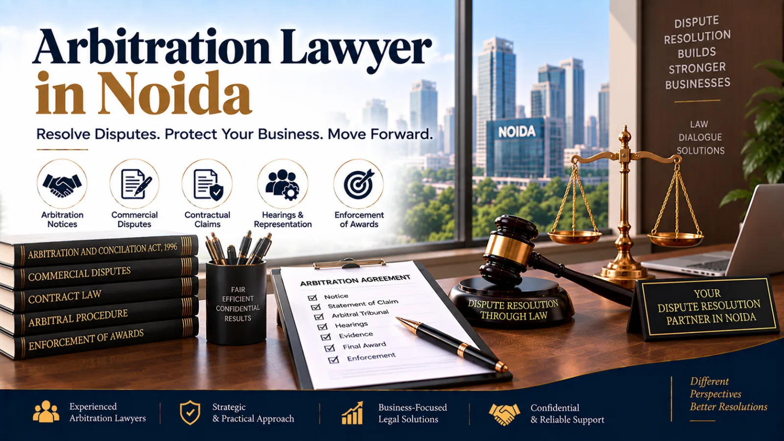 Arbitration Lawyers in Noida for Commercial Disputes & Contractual Claims