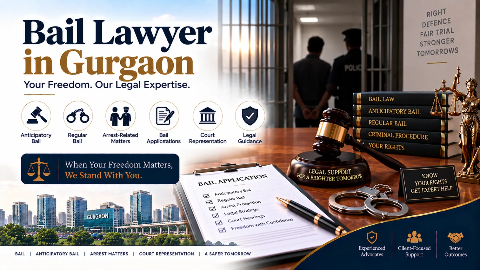 Bail Lawyers in Gurgaon for Regular, Anticipatory & Court Bail Matters