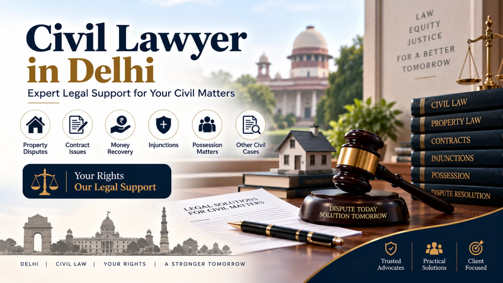 Civil Lawyers in Delhi for Property, Contract & Money Disputes