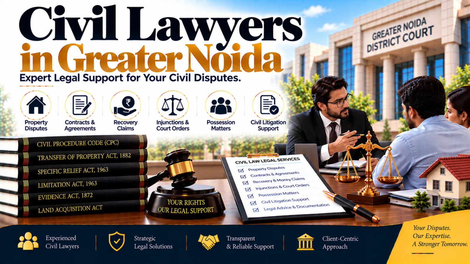 Civil Lawyers in Greater Noida for Property, Contract, Recovery & Civil Dispute Matters