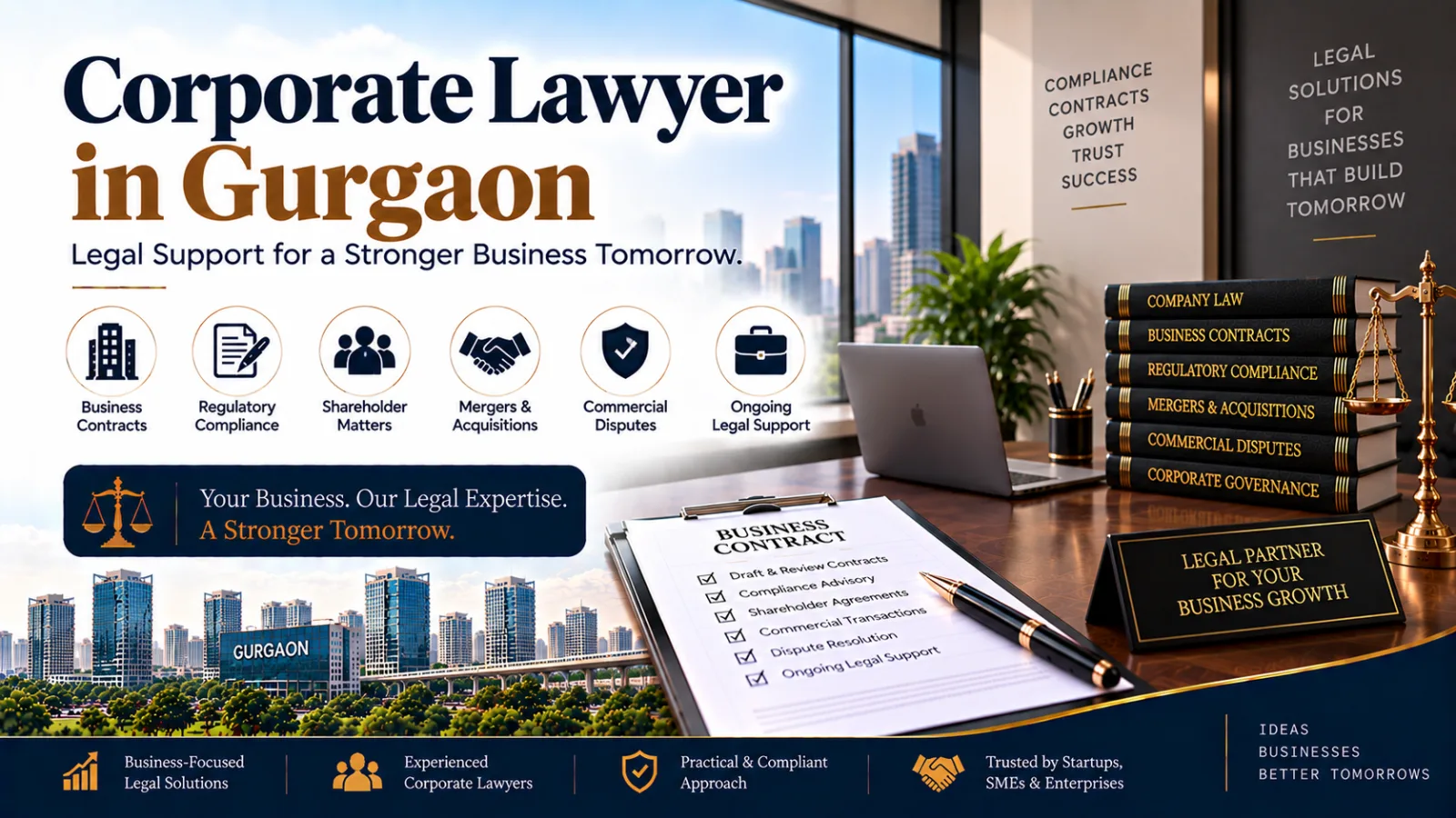 Corporate Lawyers in Gurgaon for Business Contracts, Compliance & Disputes