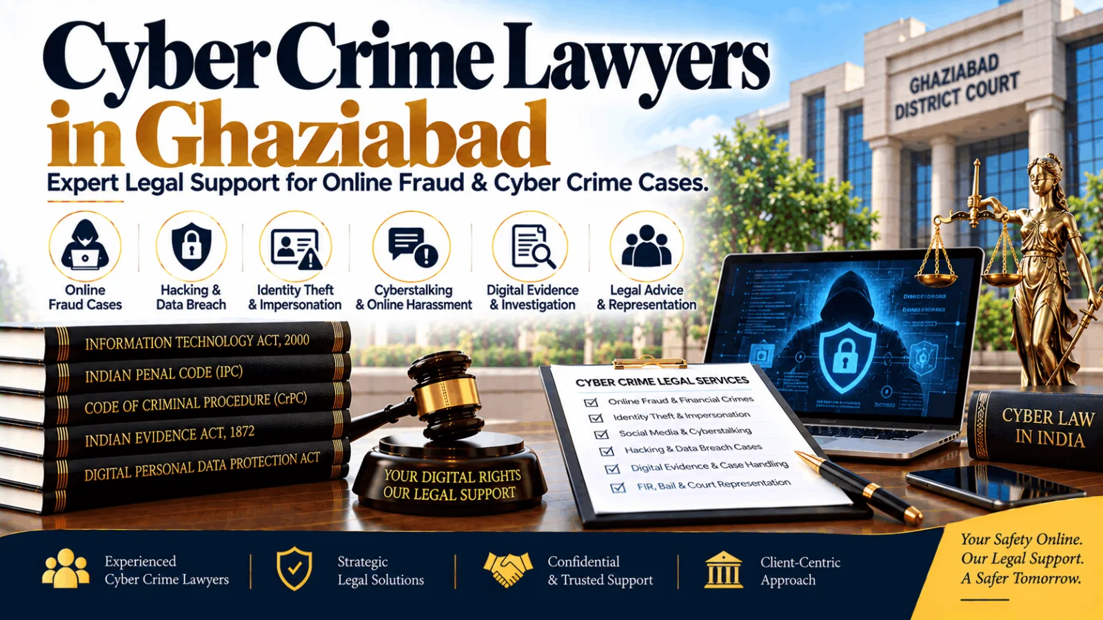 Cyber Crime Lawyers in Ghaziabad for Online Fraud, Hacking, Identity Theft & Digital Crime Matters