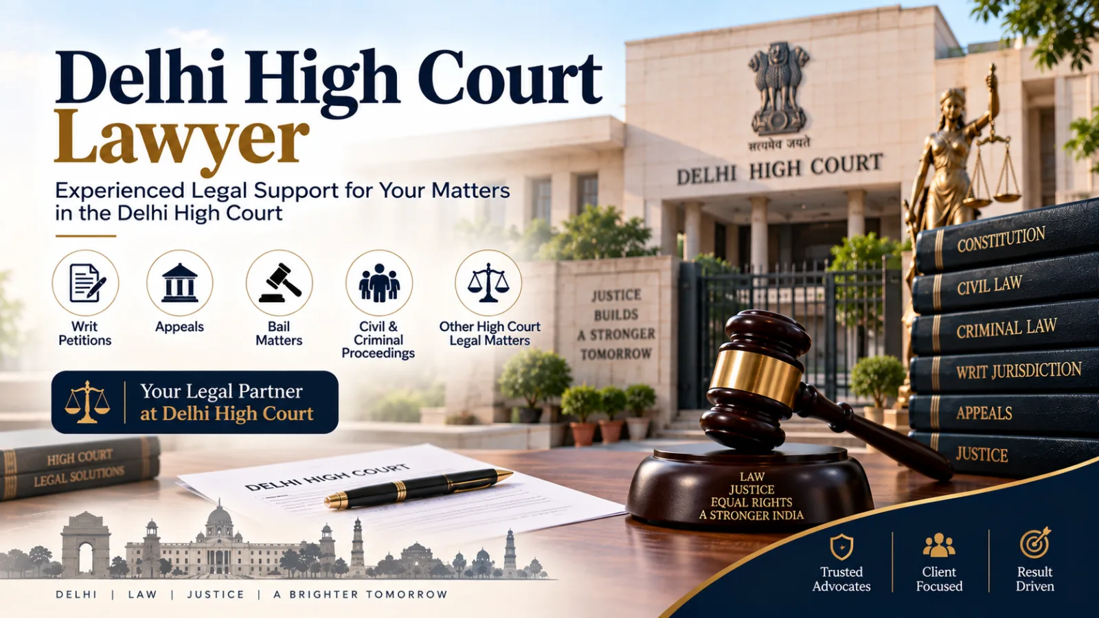 Delhi High Court Lawyers for Writs, Appeals, Bail & Legal Matters