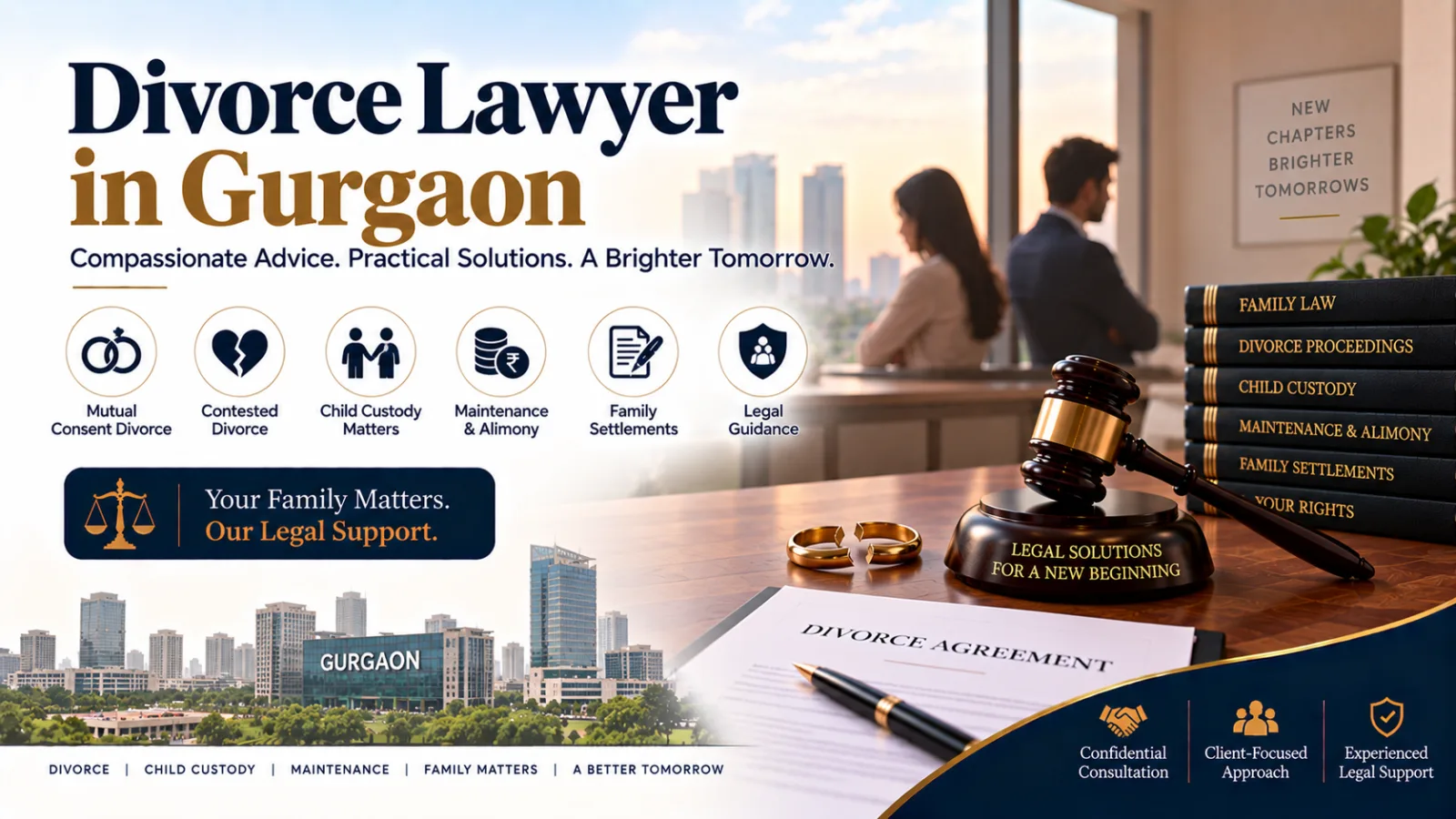 Divorce Lawyers in Gurgaon for Mutual Consent & Contested Divorce