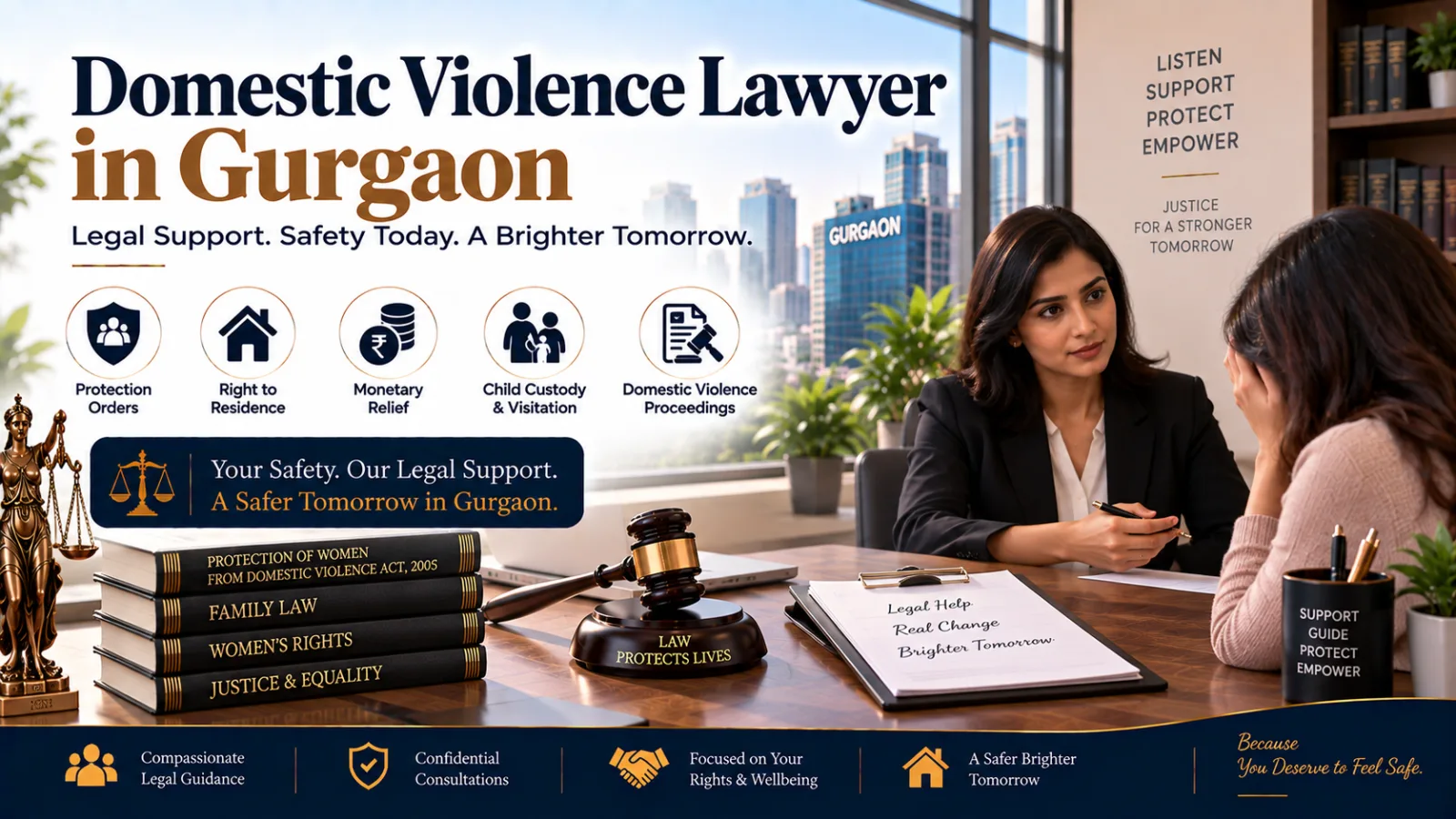 Domestic Violence Lawyers in Gurgaon for Protection, Residence & Legal Relief