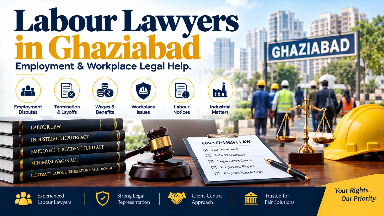 Labour Lawyers in Ghaziabad for Employment Disputes, Workplace Rights & Labour Matters