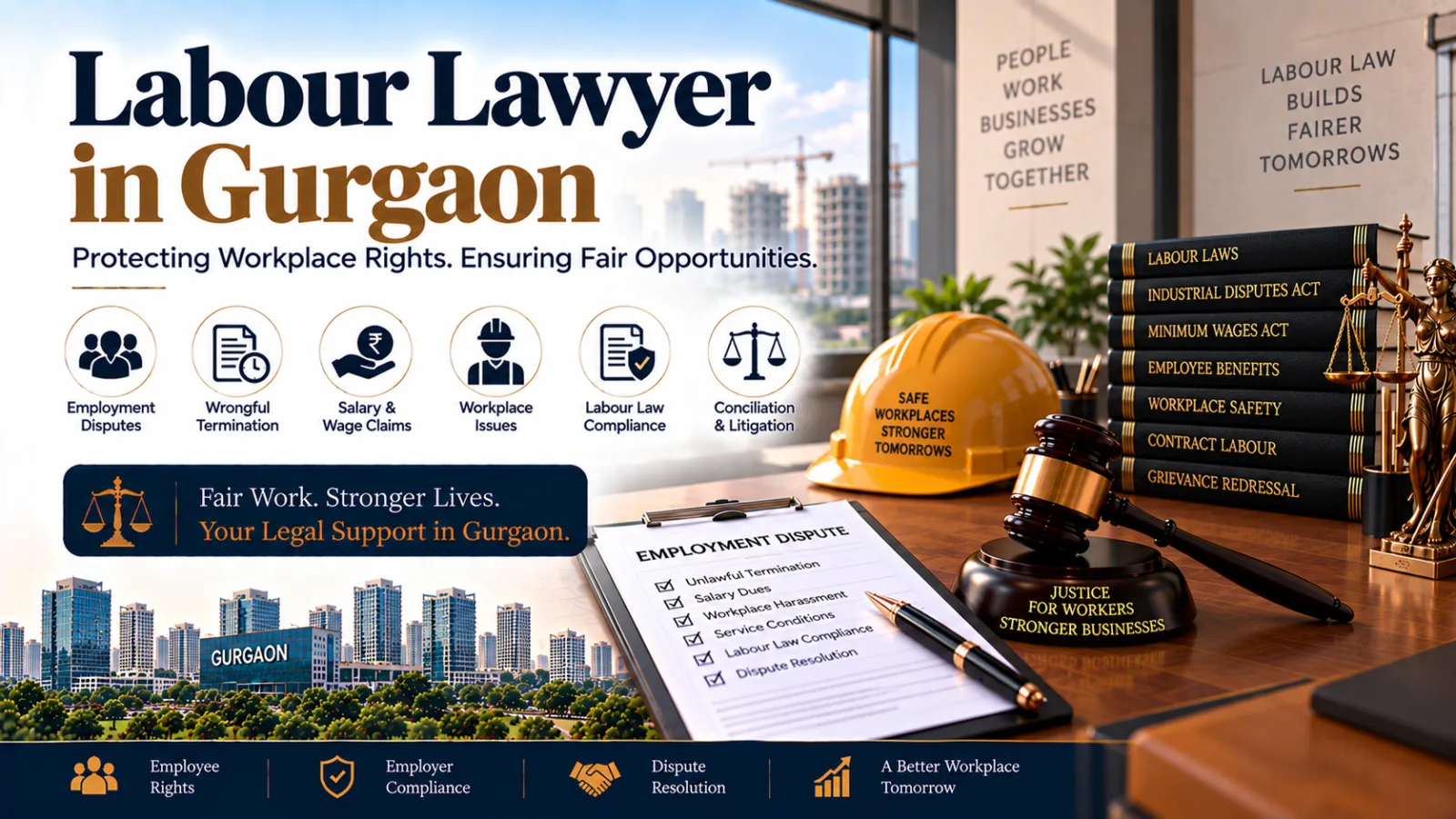 Labour Lawyer in Gurgaon for Employment Disputes & Workplace Legal Matters