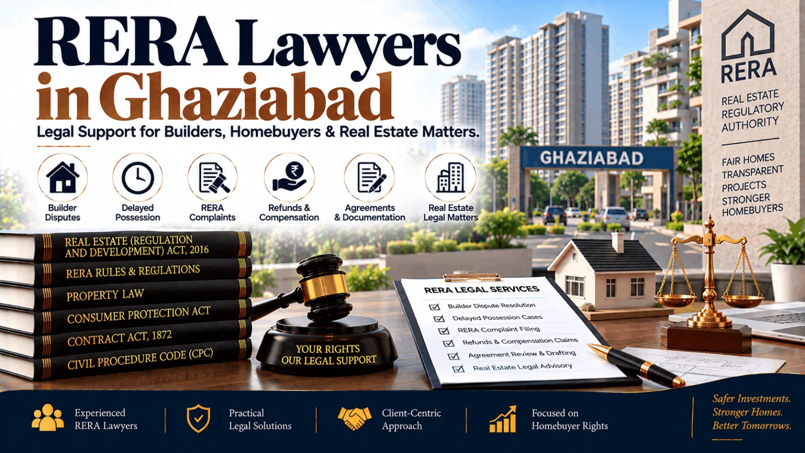 RERA Lawyers in Ghaziabad for Homebuyer Disputes, Builder Matters and Real Estate Legal Issues