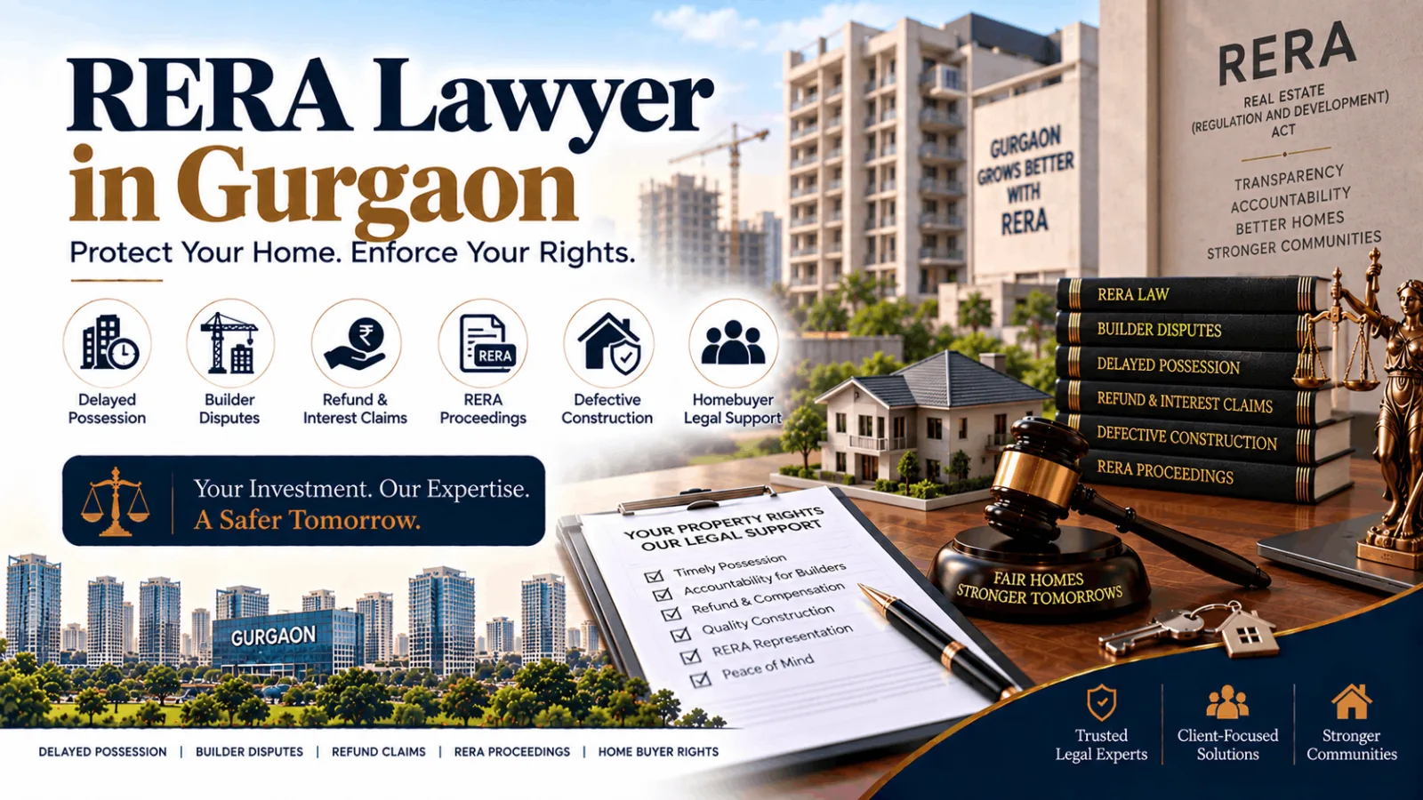 RERA Lawyers in Gurgaon for Homebuyer, Builder & Real Estate Disputes