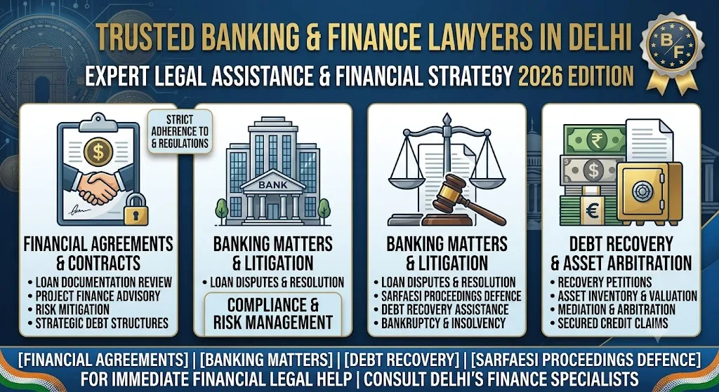 Banking & Finance Lawyers in Delhi for Loan Disputes, Debt Recovery & Financial Legal Matters