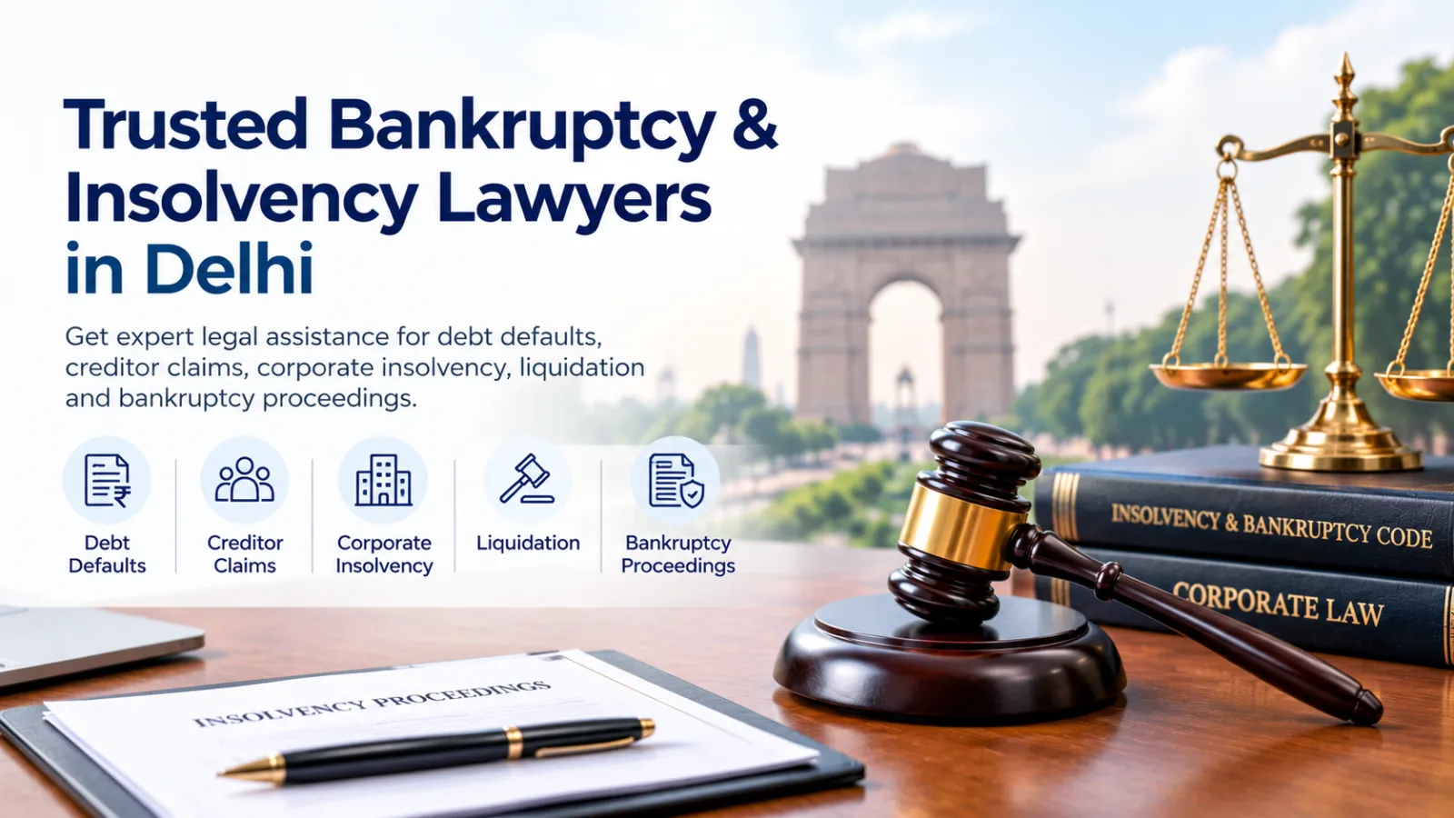 Bankruptcy & Insolvency Lawyers in Delhi for Debt Resolution, Creditor Claims & Legal Proceedings