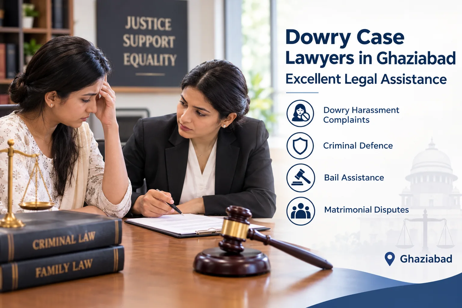 Dowry Case Lawyers in Ghaziabad for Dowry Harassment, Domestic Violence & Legal Proceedings