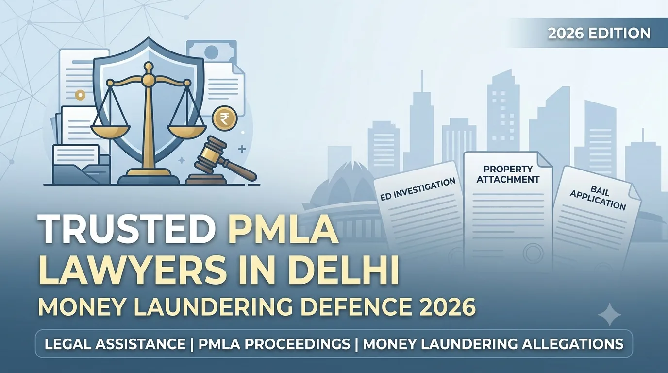 PMLA Lawyers in Delhi for Money Laundering Cases, ED Investigations & Criminal Defence