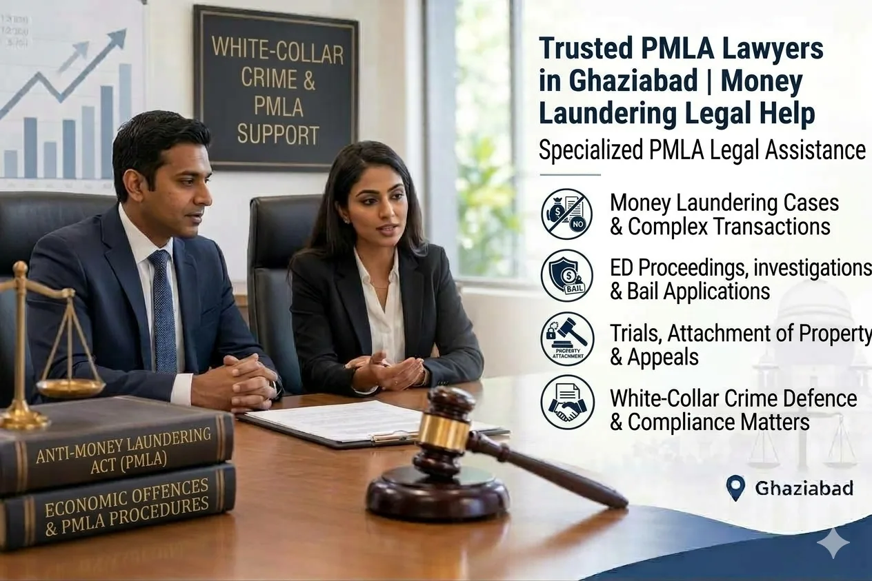 PMLA Lawyers in Ghaziabad for Money Laundering Cases, Bail & Legal Proceedings