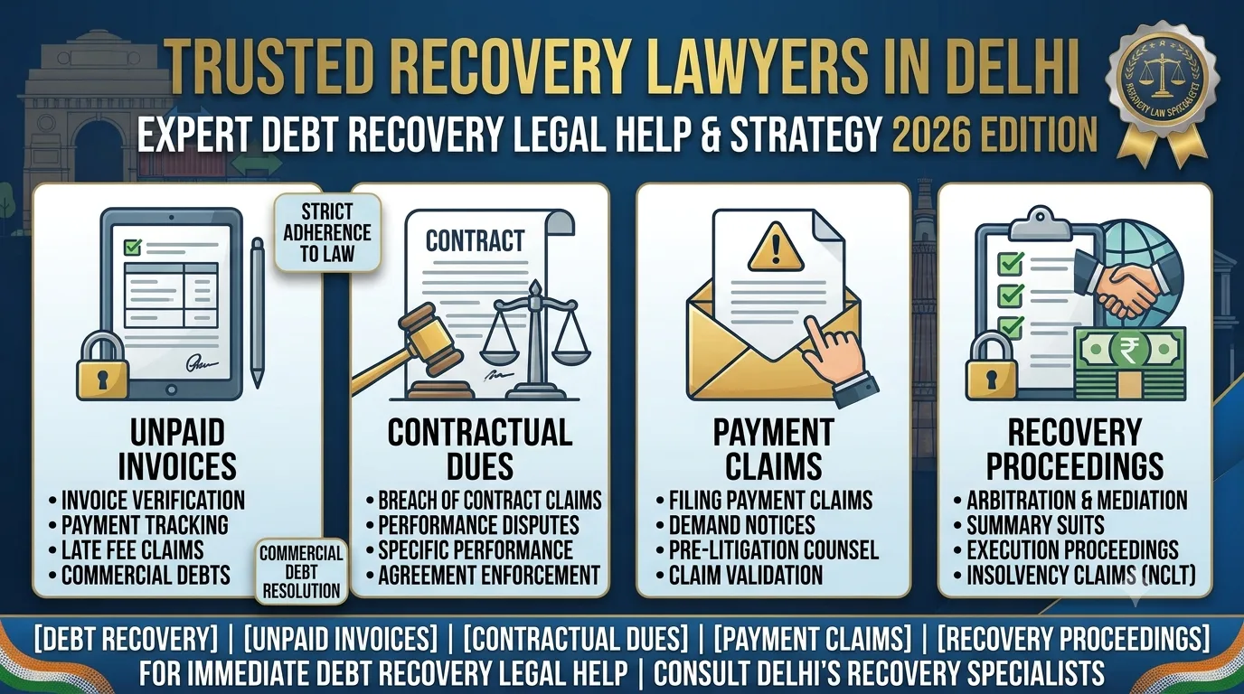 Recovery Lawyers in Delhi for Debt Recovery, Payment Disputes & Legal Remedies