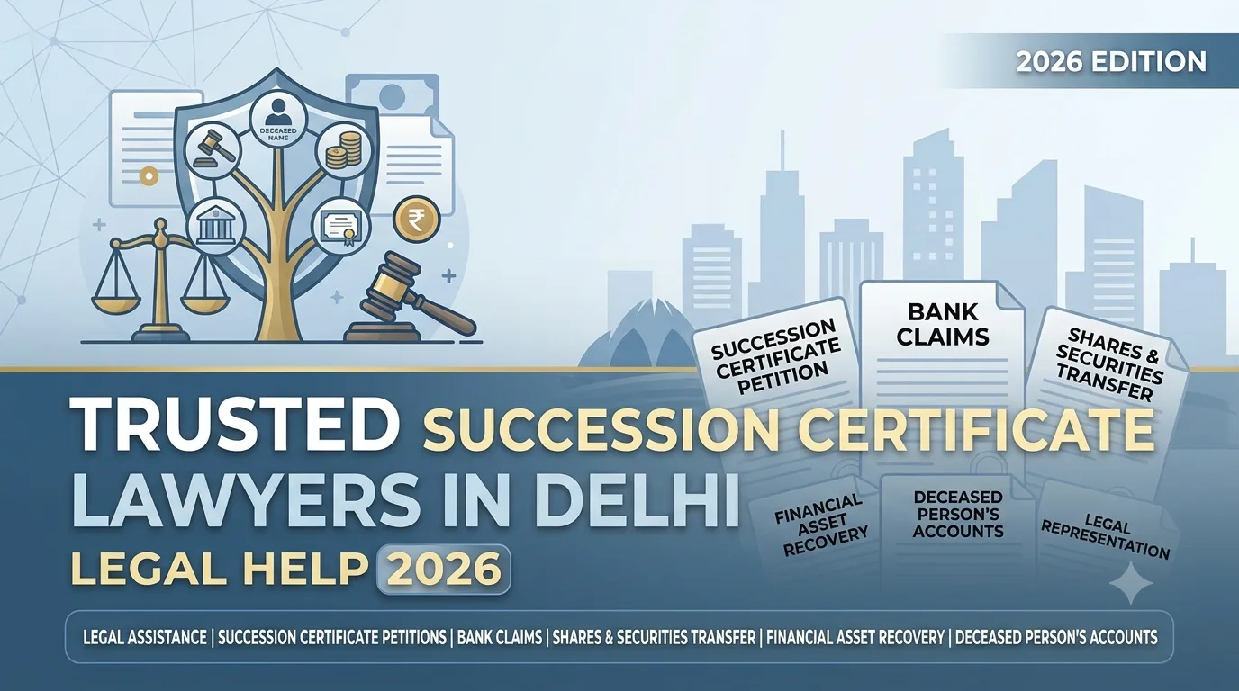 Succession Certificate Lawyers in Delhi for Legal Heir Claims, Debt Recovery & Inheritance Matters
