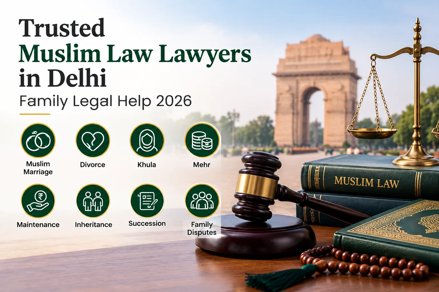Muslim Law Lawyers in Delhi for Marriage, Divorce, Inheritance & Family Disputes